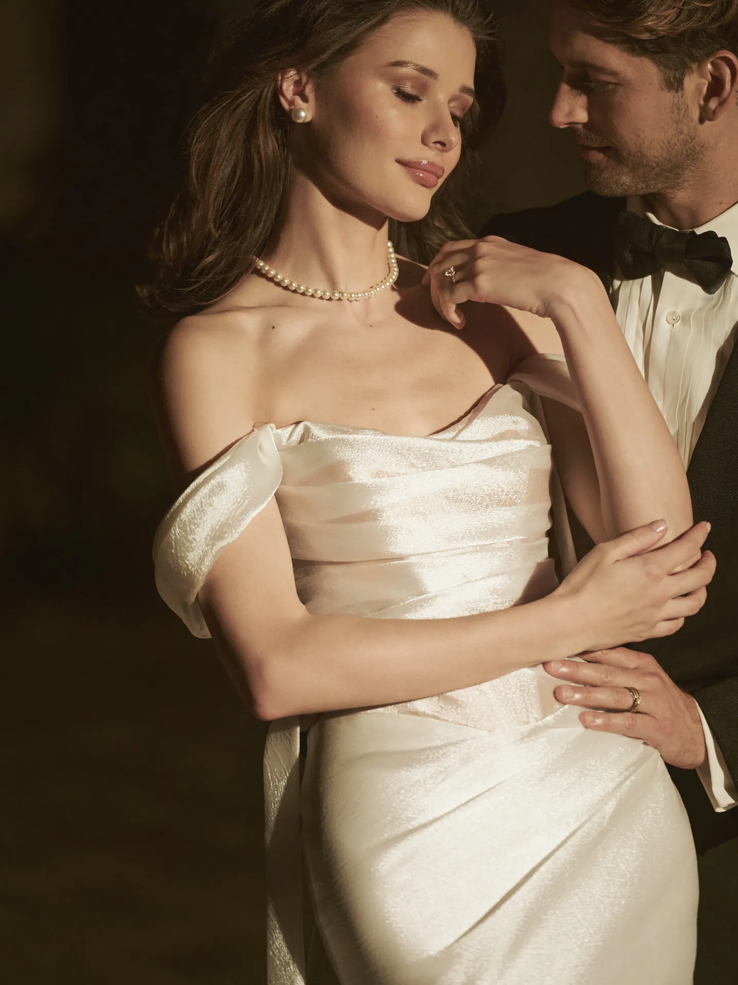 Sottero and Midgley Lagos front view asymmetrical mermaid wedding dress.
