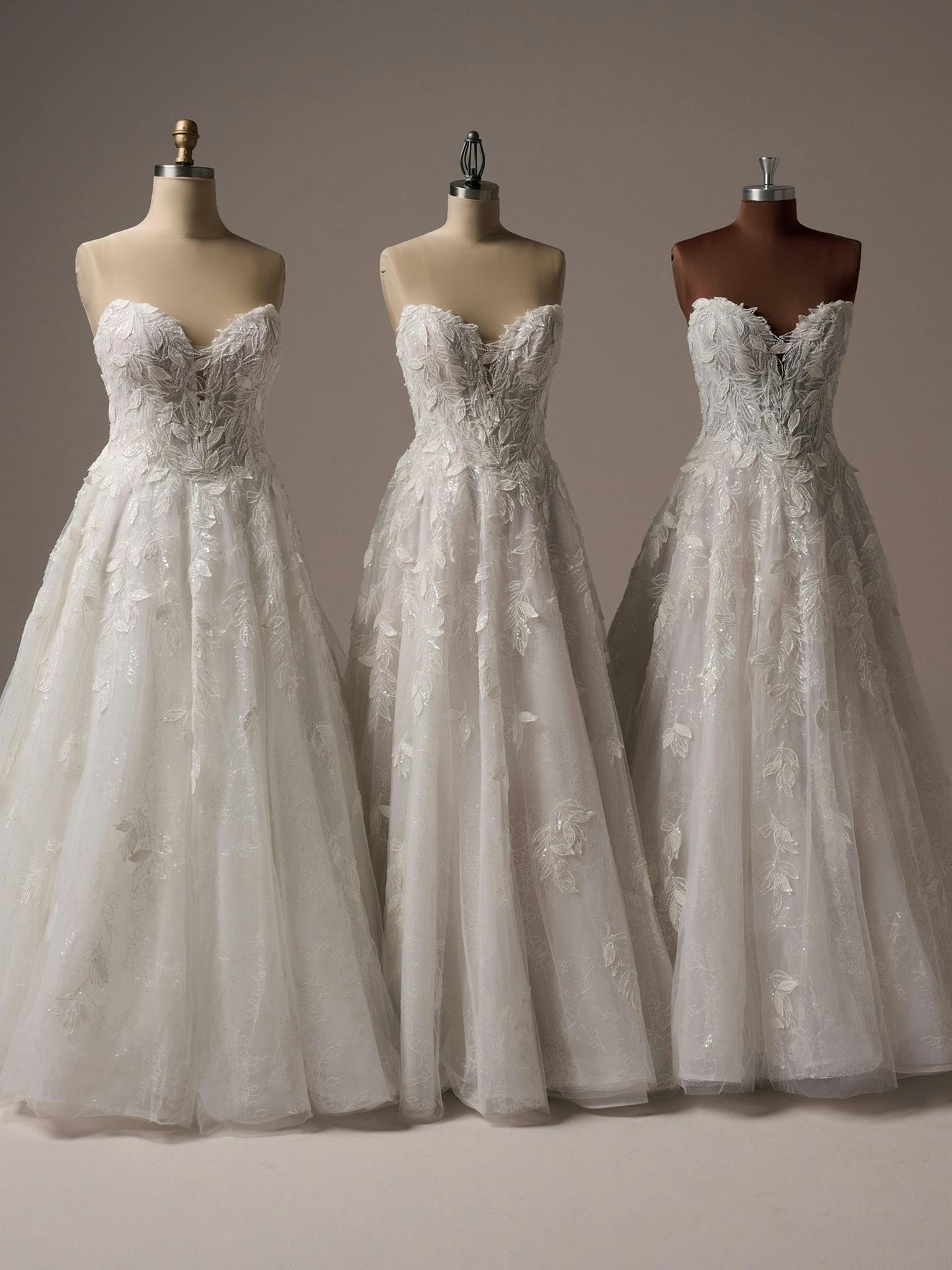 Maritza 3-D Floral Shimmering A-line Wedding Gown | Sottero and