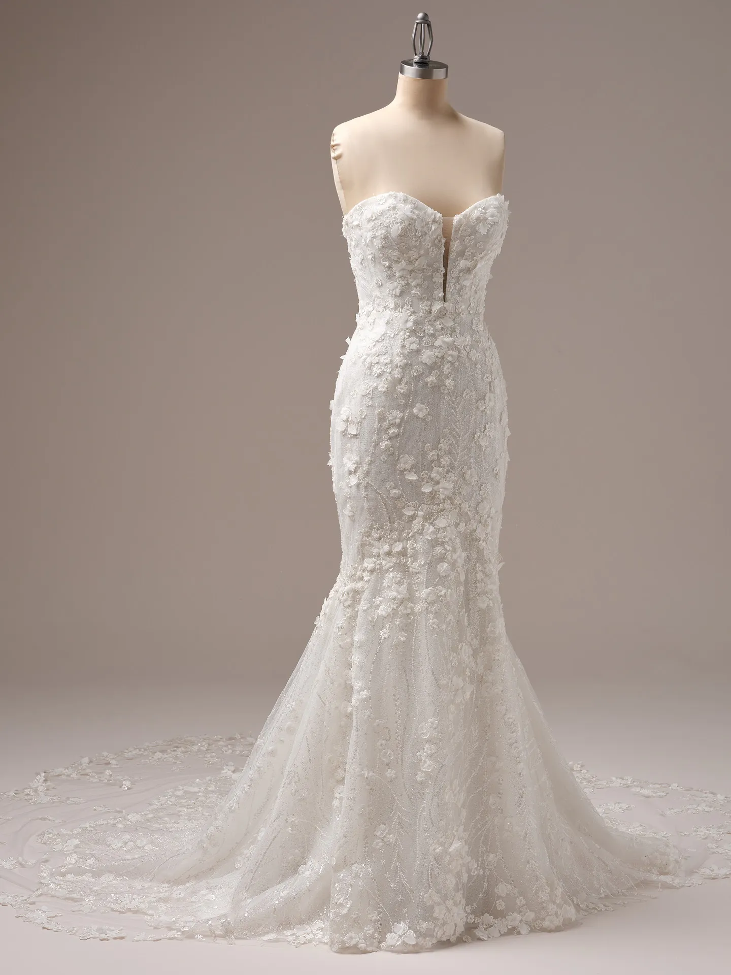 Sottero and Midgley Noor front view mermaid gown with floral details