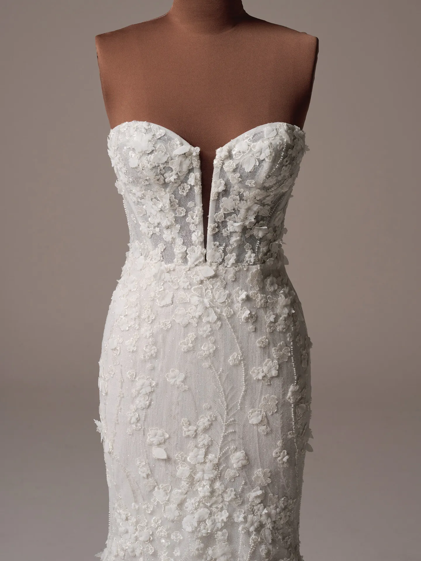 Sottero and Midgley Noor front view floral textured mermaid wedding dress