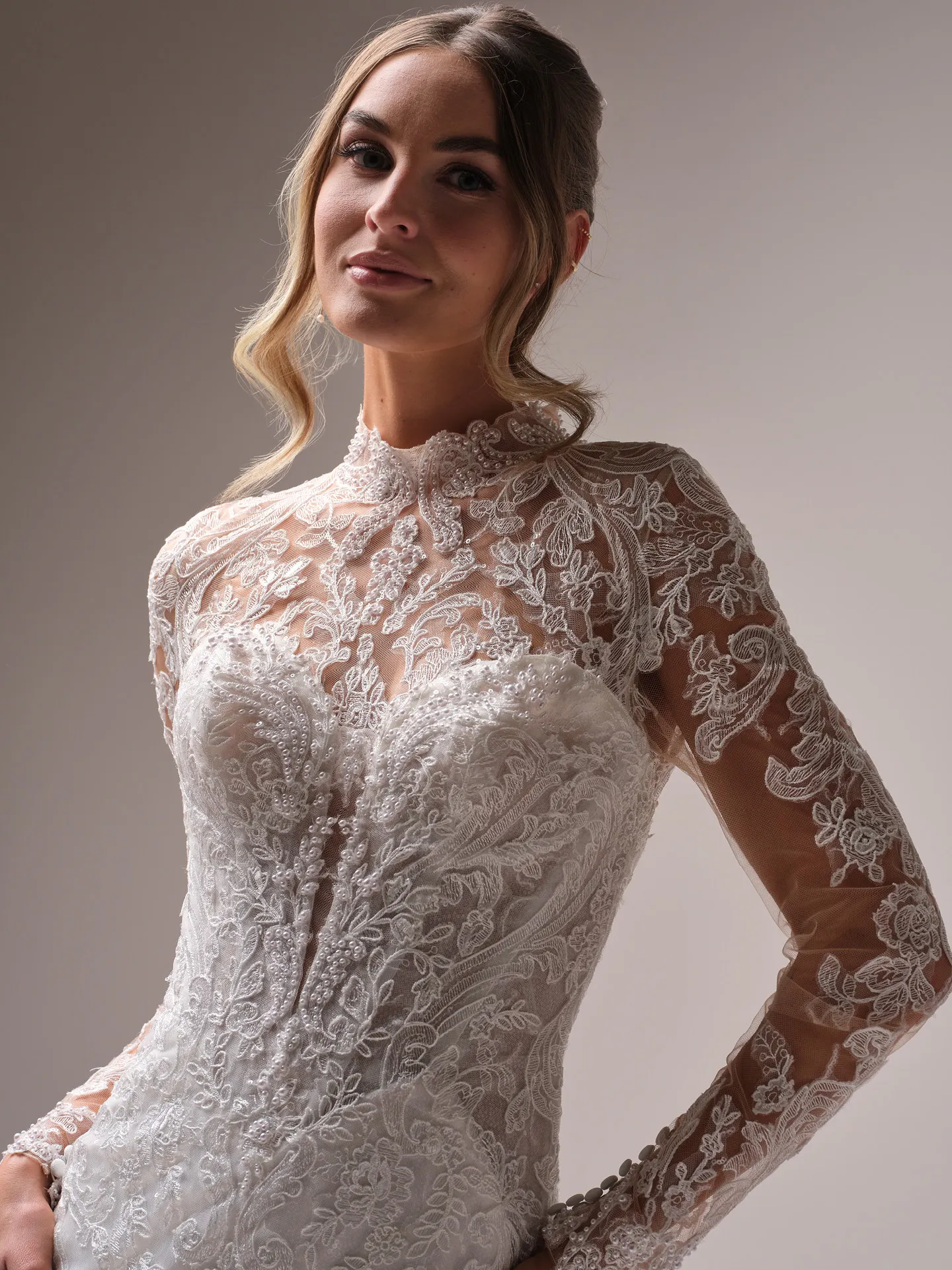Sottero and Midgley Zareen lace mermaid dress front view