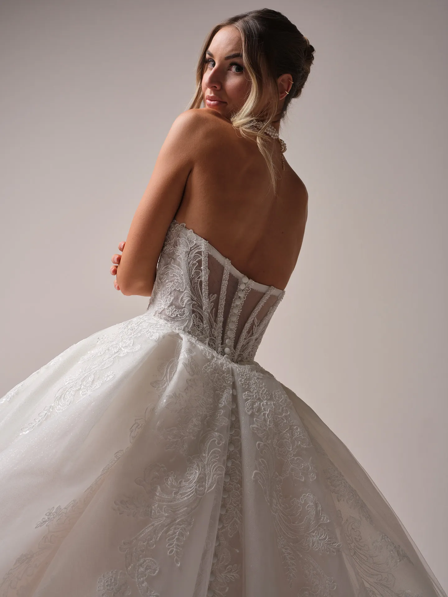 Sottero and Midgley Zareen back view lace mermaid bridal dress