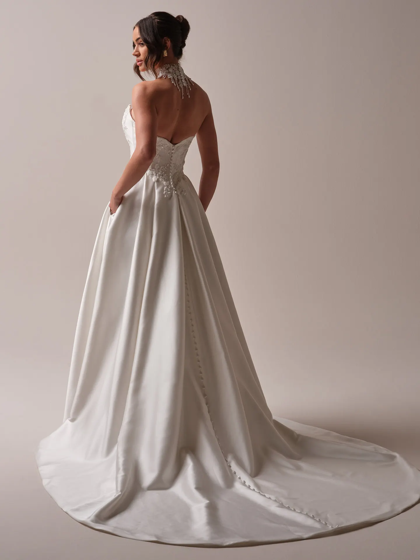Sottero and Midgley Amadora sleeves sheer lace detachable sleeve detail