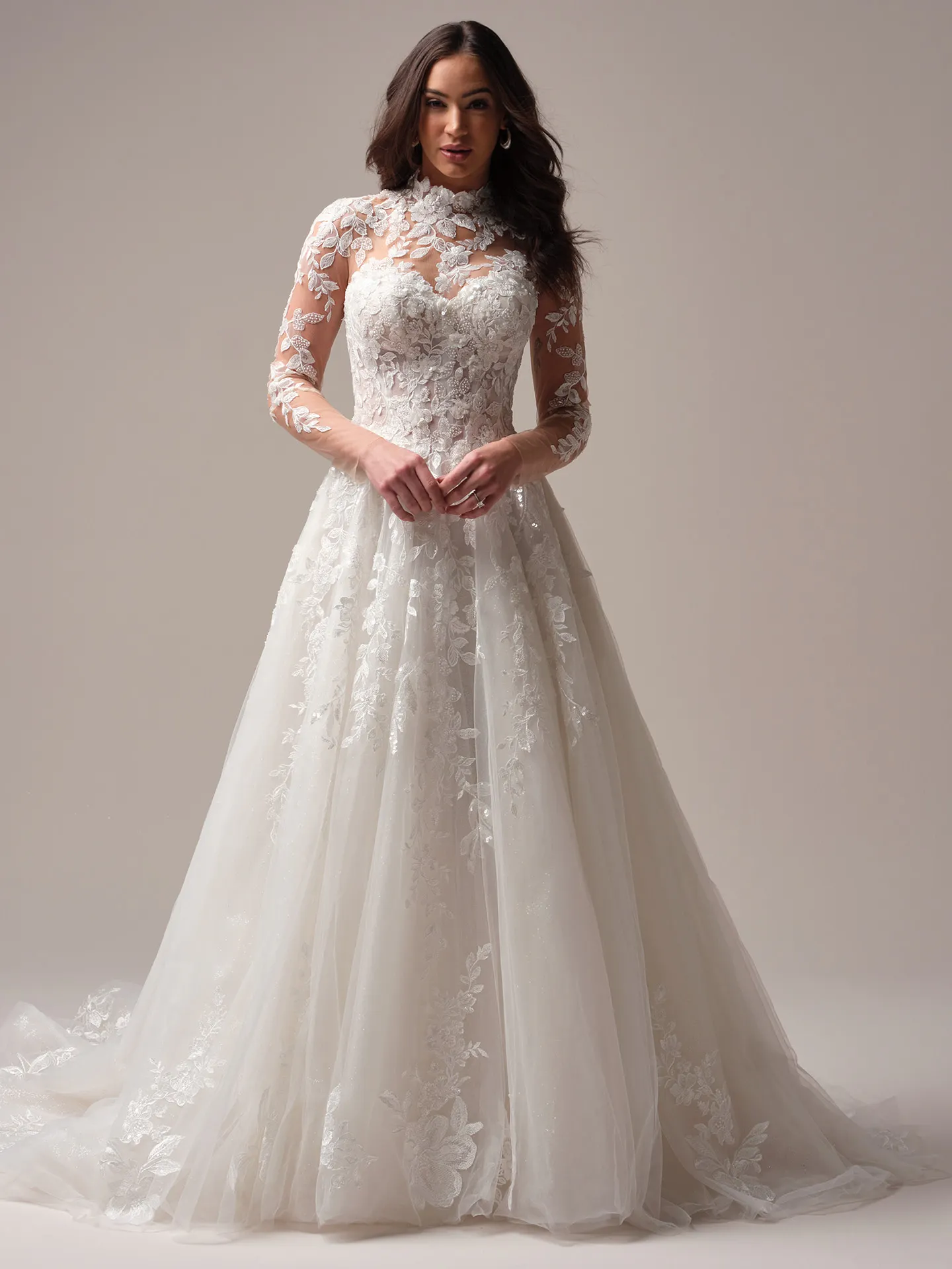Sottero and Midgley Darren jacket sheer lace overlay back view