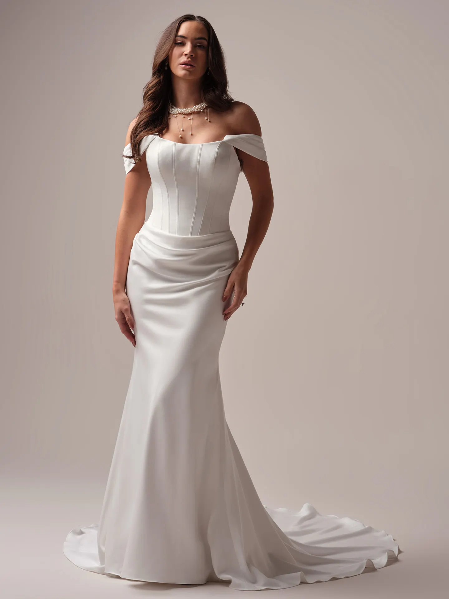 Sottero and Midgley Forsythia sleeves lace detachable sleeve side view