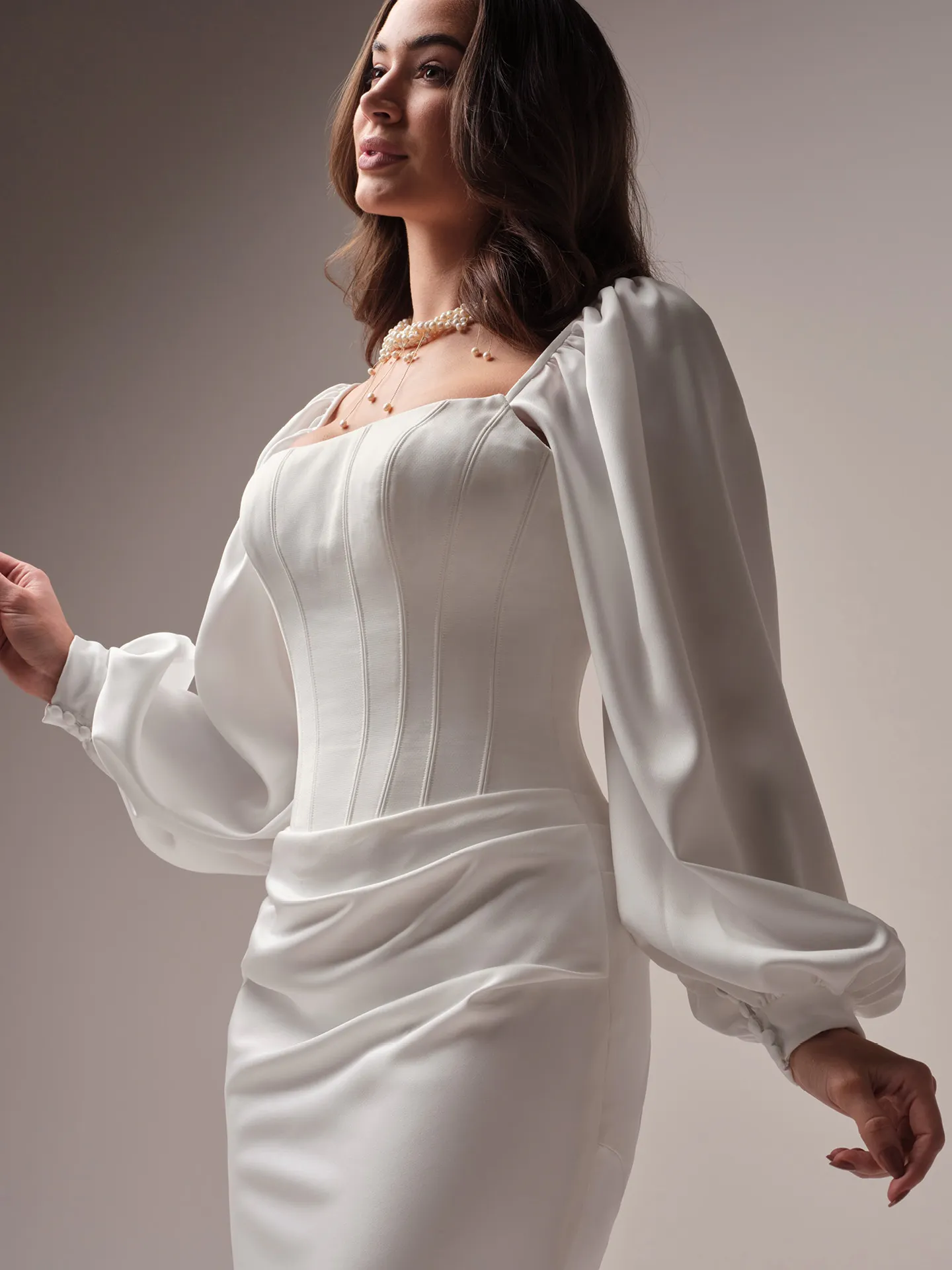 Sottero and Midgley Forsythia sleeves sheer lace detachable sleeve detail