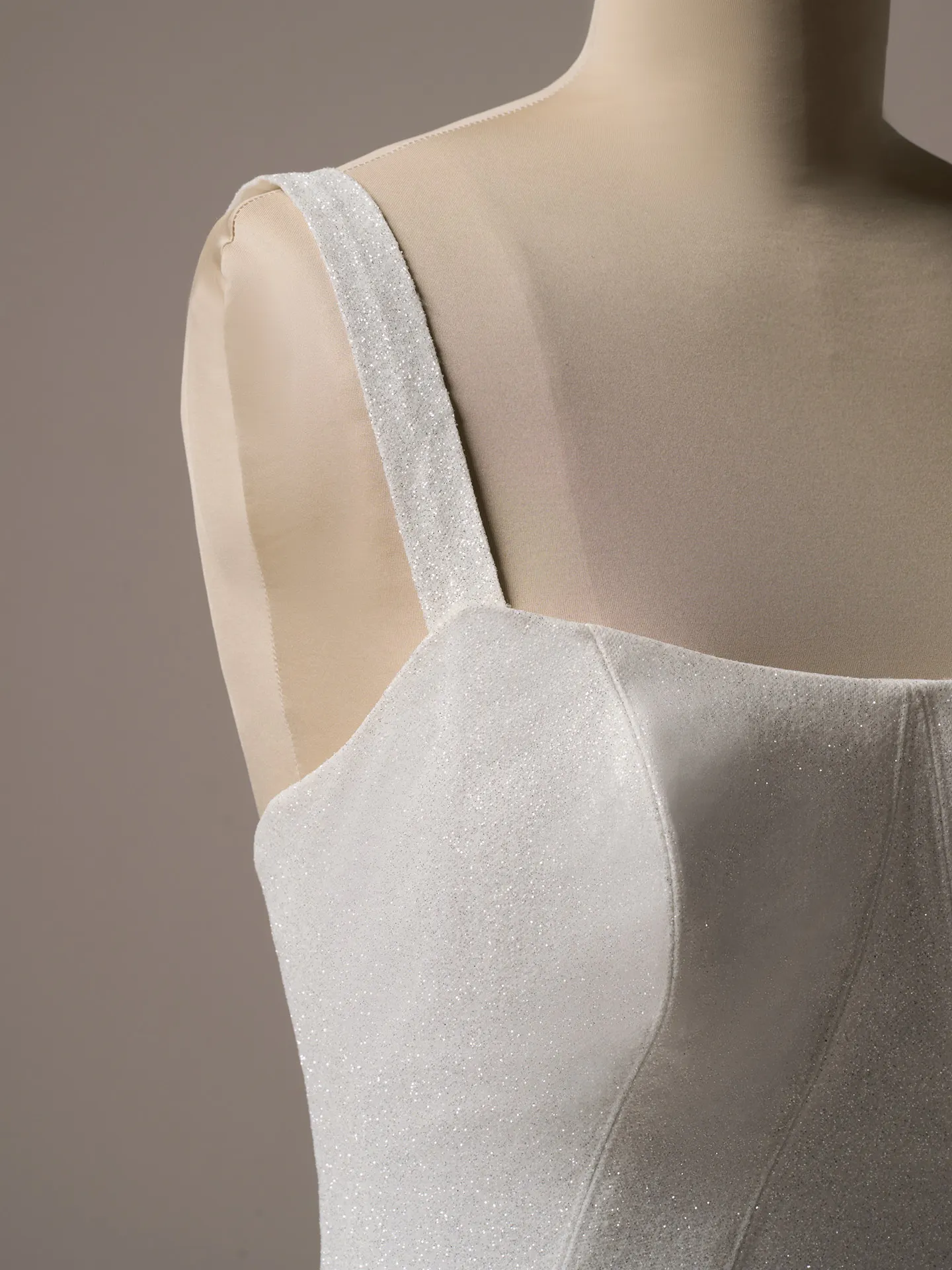 Maggie Sottero Fortune Royale shoulder strap soft tulle strap close detail