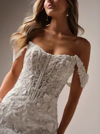 Sparkly illusion beaded and sequin lace cap-sleeves