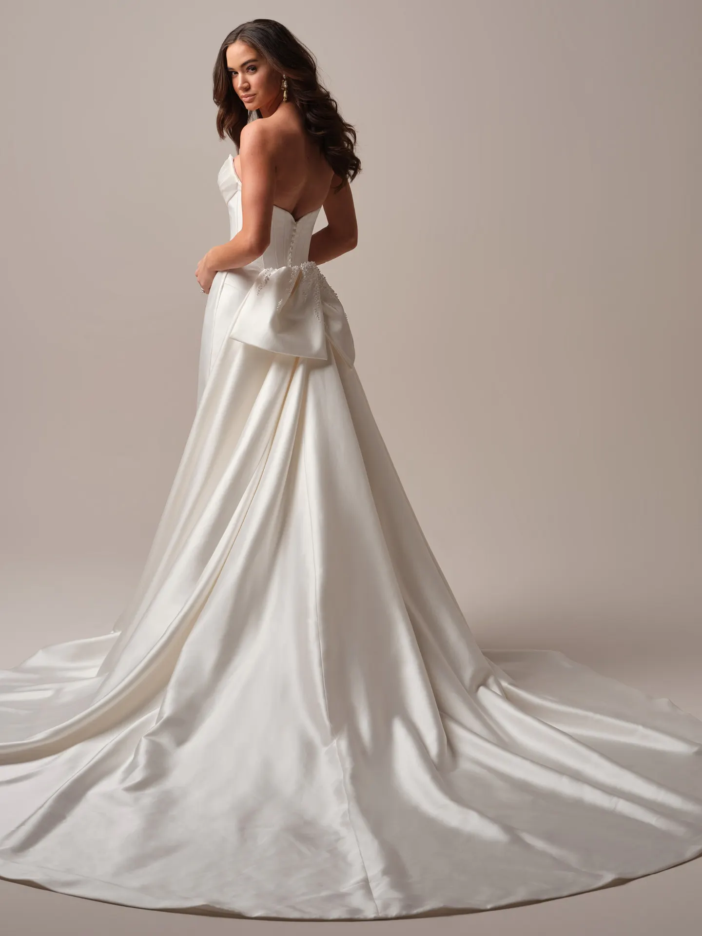 Maggie Sottero Melissa train long detachable train trailing behind