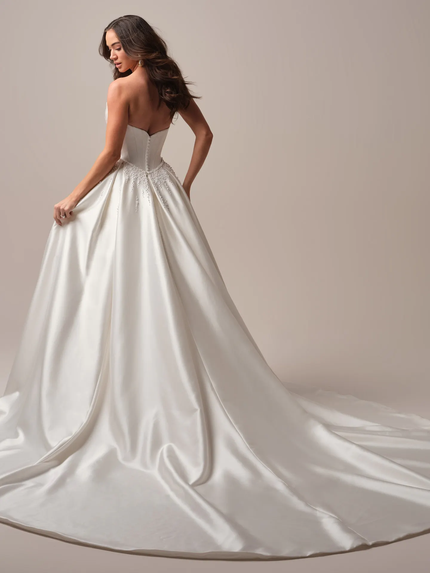 Maggie Sottero Melissa cap sleeves lace cap sleeve front detail