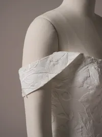 Modern unembellished Soma stretch satin cap-sleeves