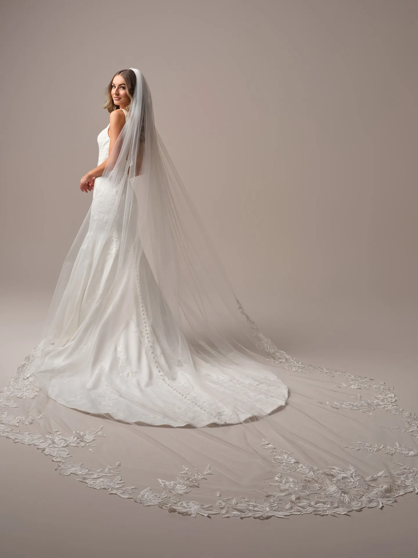 Maggie Sottero Skylar Leigh ballgown wedding dress front view with full tulle skirt