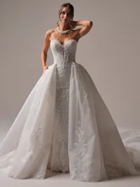 Fun train with beaded and sequined lace over glitter tulle