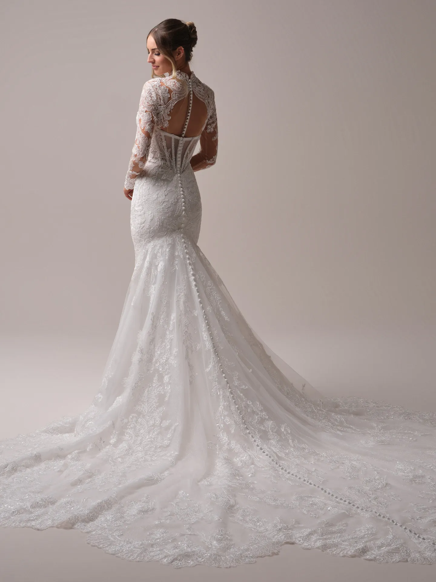 Sottero and Midgley Zareen beaded lace jacket back view