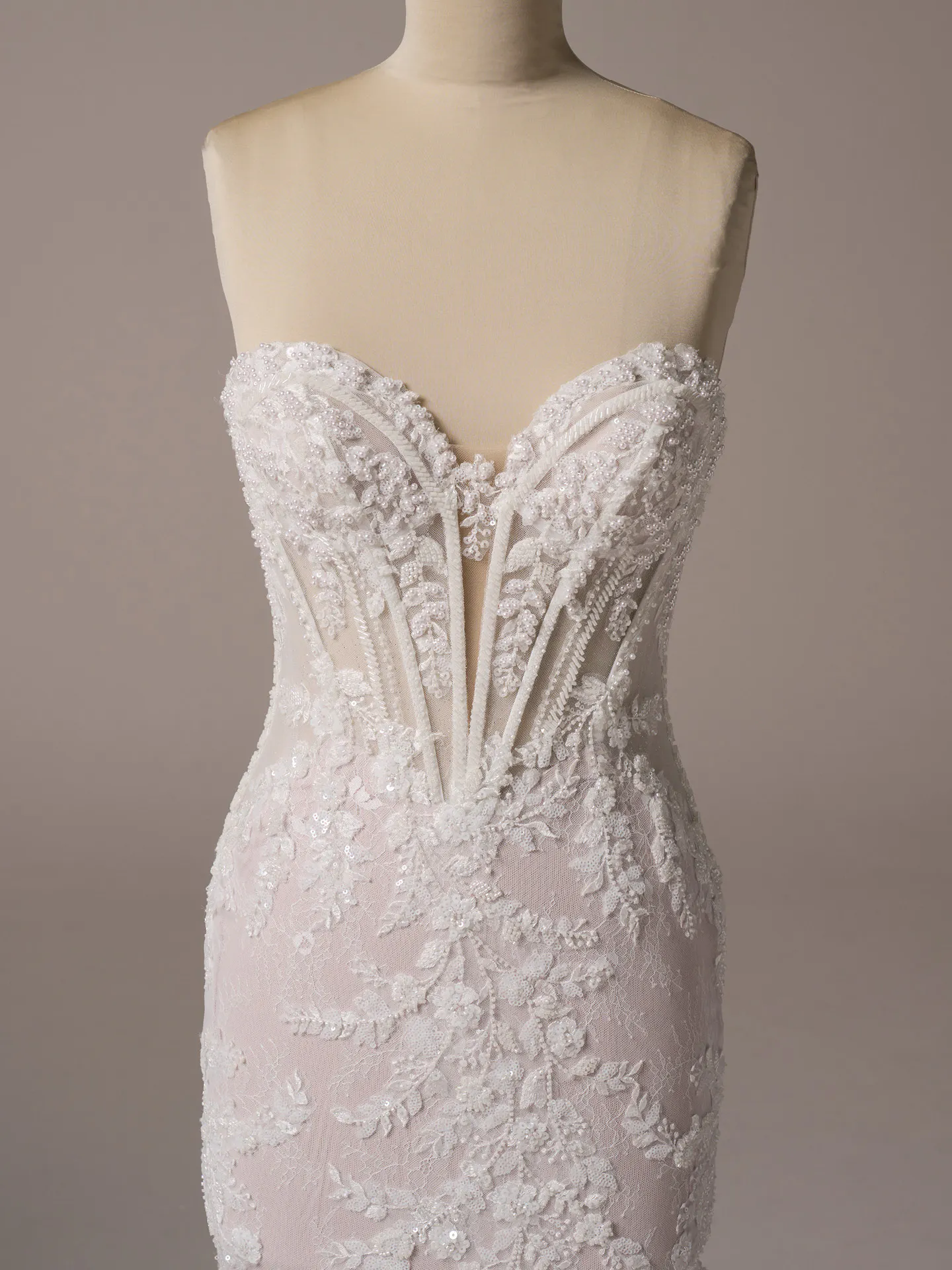 Maggie Sottero Benjie Royale front view strapless beaded mermaid wedding dress