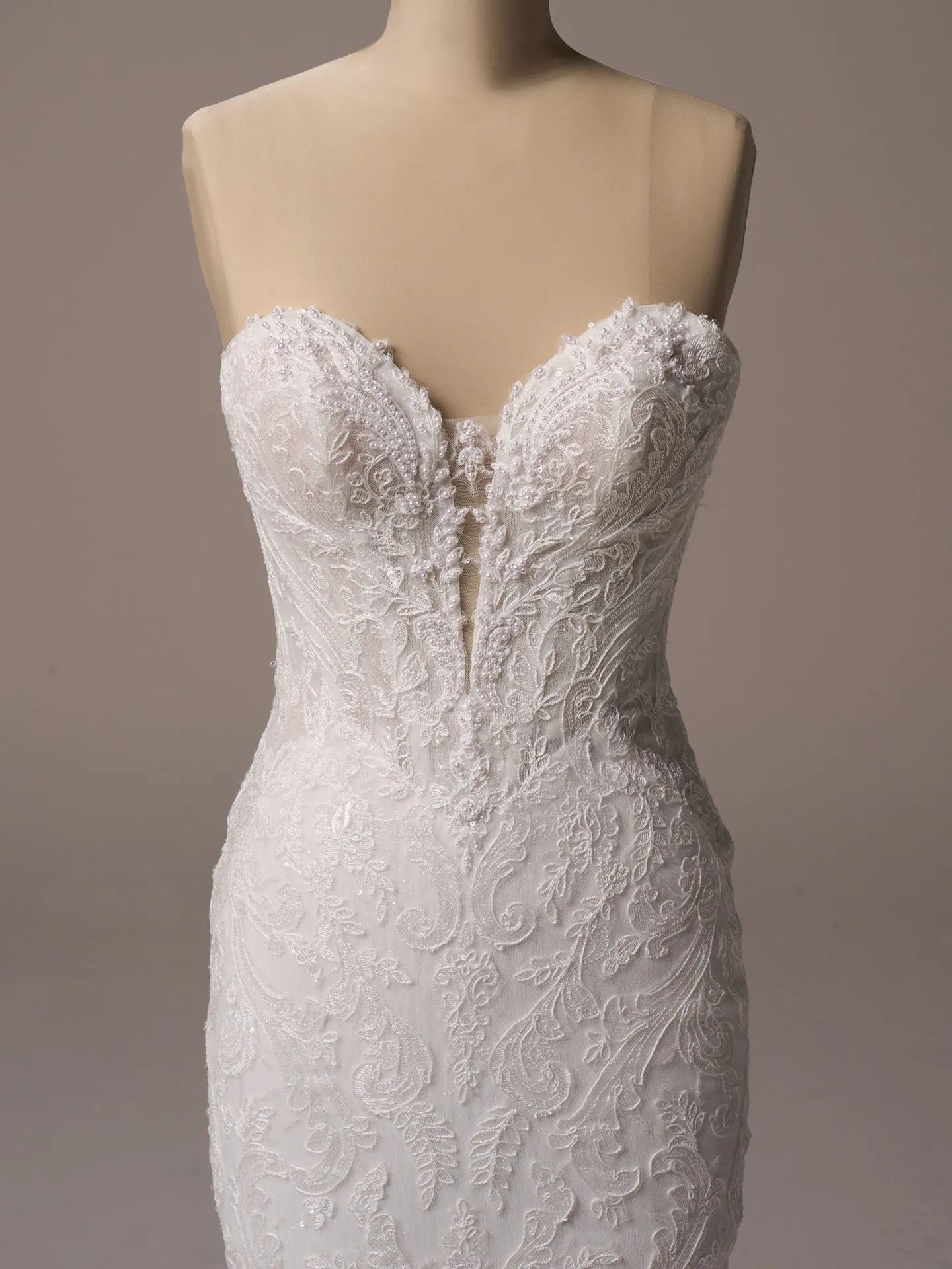 Sottero and Midgley Zareen illusion lace mermaid dress front view