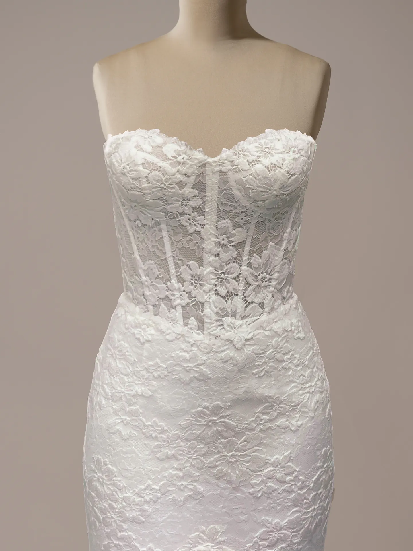 Devon lace corset mermaid dress front view Maggie Sottero
