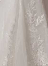 Sottero and Midgley Belladonna fabric glitter tulle texture detail