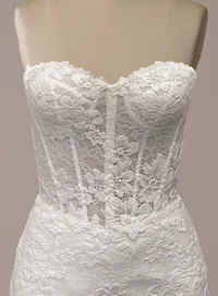Maggie Sottero Devon lace corset wedding dress front view