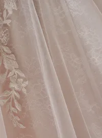 Rebecca Ingram Honor lace and floral details on veil