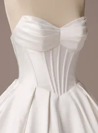 Maggie Sottero Juneau beading unembellished bodice detail close view
