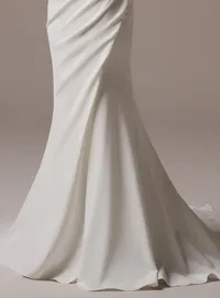 Rebecca Ingram Kathleen Pearl sheath bridal dress side view