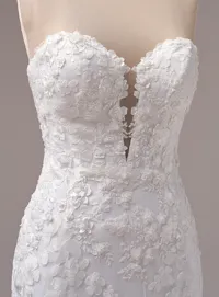 Maggie Sottero Liberty beading bodice detail with plunge neckline