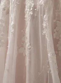 Maggie Sottero Liberty bodice unlined lace detail close view