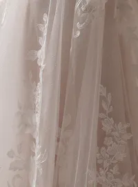 Maggie Sottero Sonoma fabric glitter tulle texture detail
