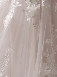 Maggie Sottero Sonoma fabric plain tulle texture detail