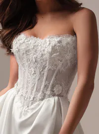 Maggie Sottero Takera Lane sleeveless bodice detail