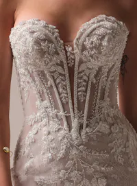 Maggie Sottero Benjie Royale front view beaded mermaid wedding dress
