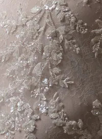 Maggie Sottero Benjie Royale shimmering lace detail with floral sequins