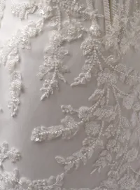 Benjie Royale shimmering beaded mermaid dress detail Maggie Sottero