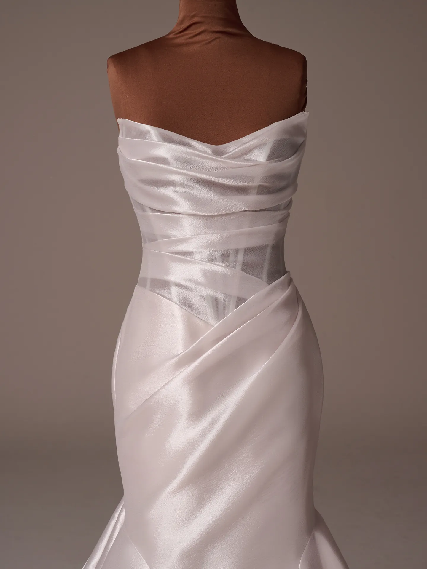 Sottero and Midgley Lagos back view asymmetrical mermaid wedding dress