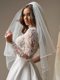 Essentials Edit - Unique soutache detailing adds a graceful, sophisticated accent to finish your Maggie Sottero wedding day ensemble.