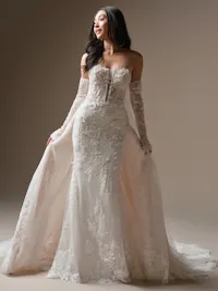 Laurie beaded lace train