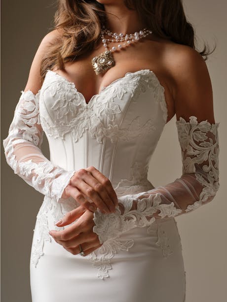 Maggie Sottero Serafina Lane Sleeves Accessory DS026MS462000 Alt202 IV002