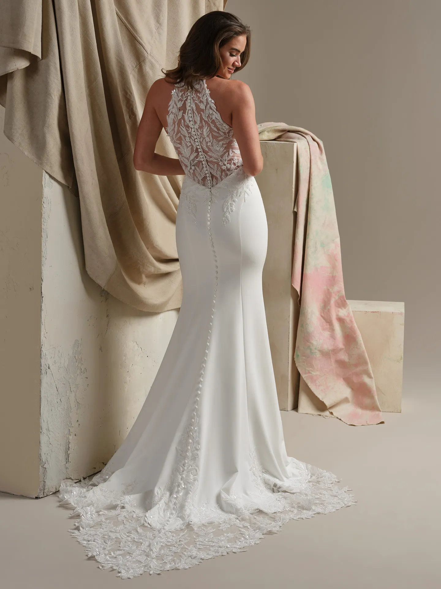 bridesmaid dresses spokane Halter Beaded Lace Sheath Wedding Dress | Maggie Sottero Men's Size:9.5 US light yellow boohoo Women's Plus Sequin