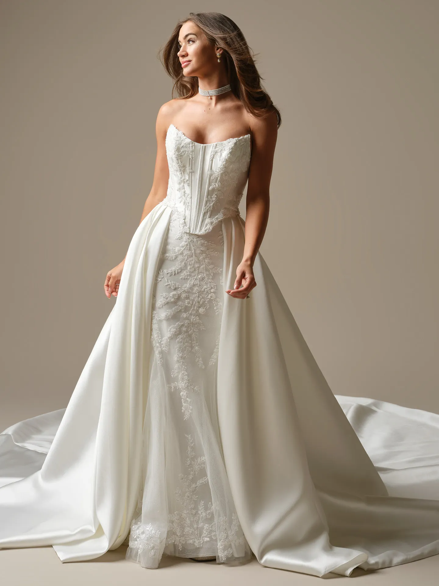 Wyntelle Two-Piece Glitter Lace Fit-and-Flare Wedding Dress | Maggie Sottero