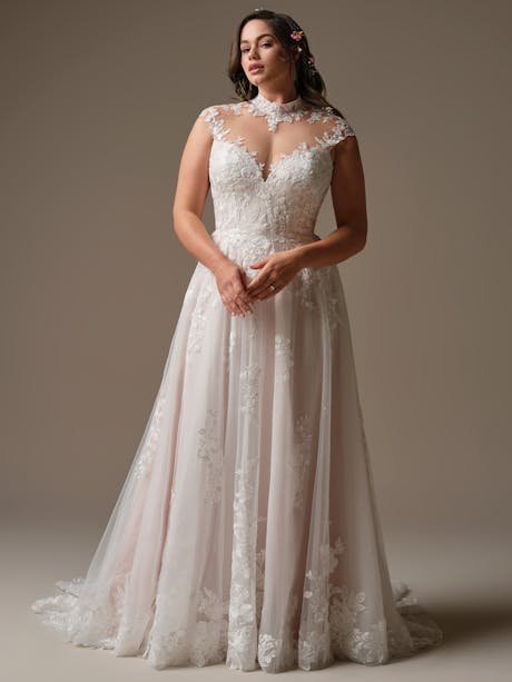 Rebecca Ingram Cody A line Wedding Dress 26RK444B01 Alt70 IV052