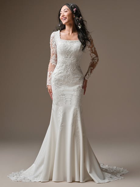 Rebecca Ingram Larissa Leigh Sheath Wedding Dress 26RK407A01 Alt50 IV002