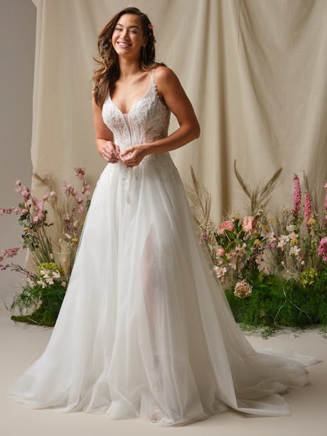 Rebecca Ingram Valarie A line Wedding Dress 26RK411A01 Alt50 IV001