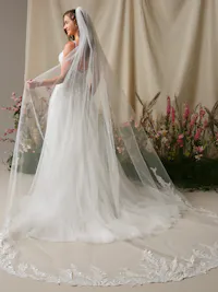 Valarie cathedral sequin lace veil