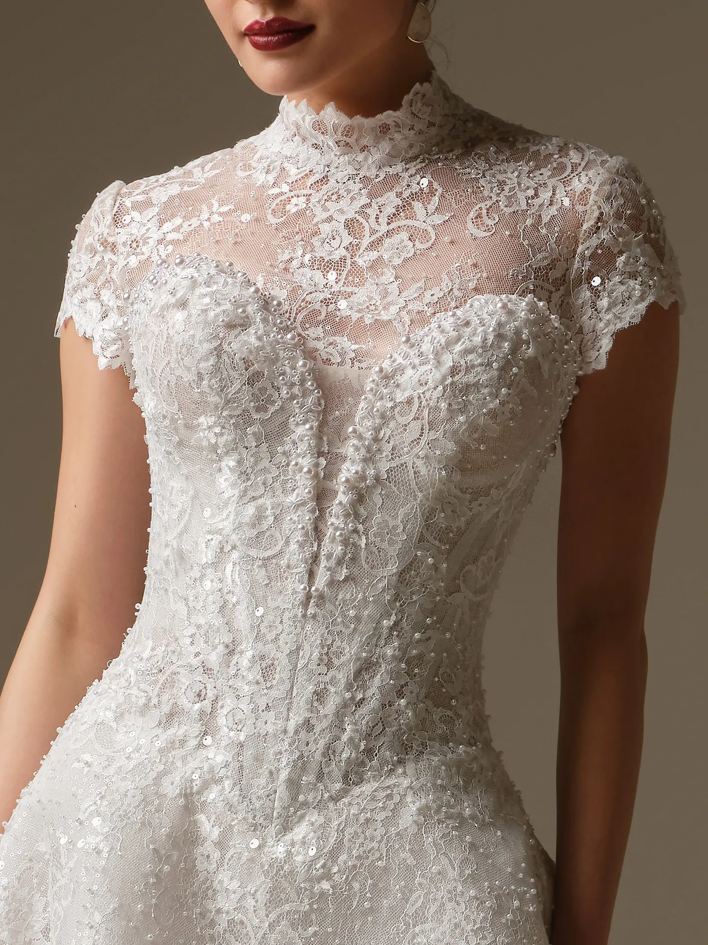 Sottero and Midgley Angelica jacket, front view.