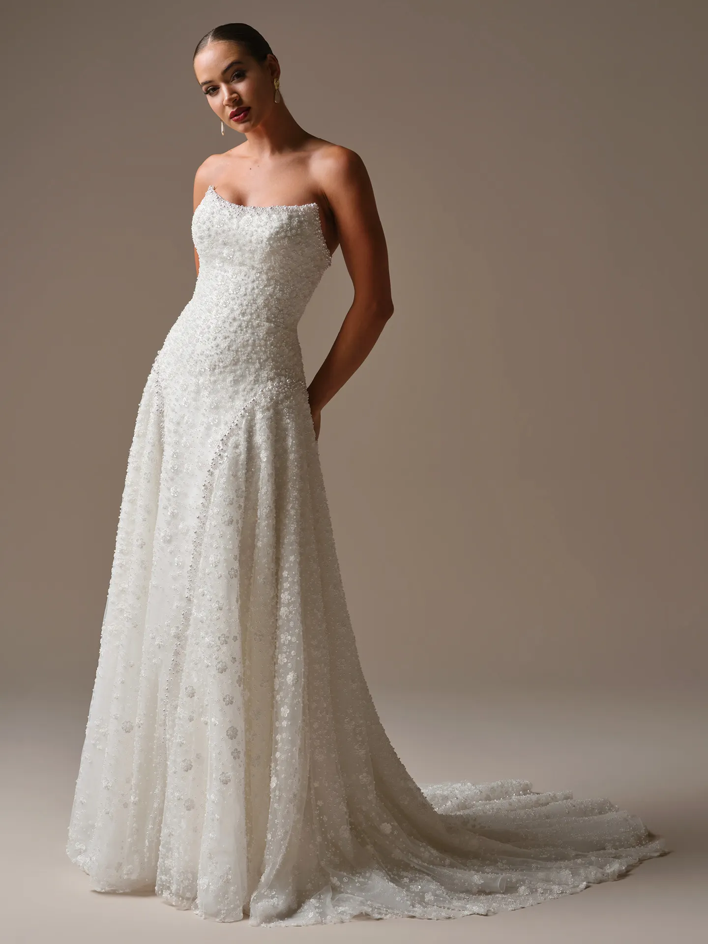 Sottero and Midgley Marceline A-Line, front view.