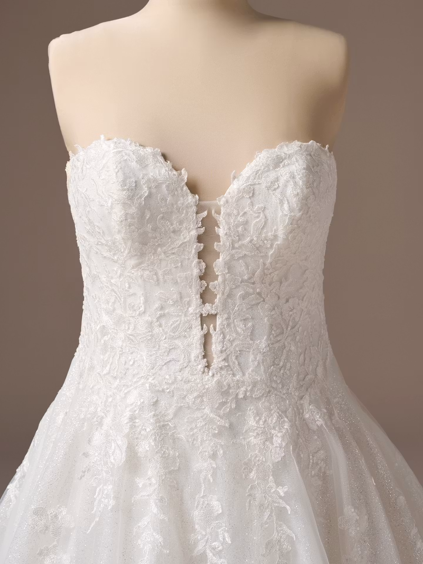 Jenniferリクエスト品 Jennifer V-Neck A-Line Sequin Wedding Dress | Maggie Sottero
