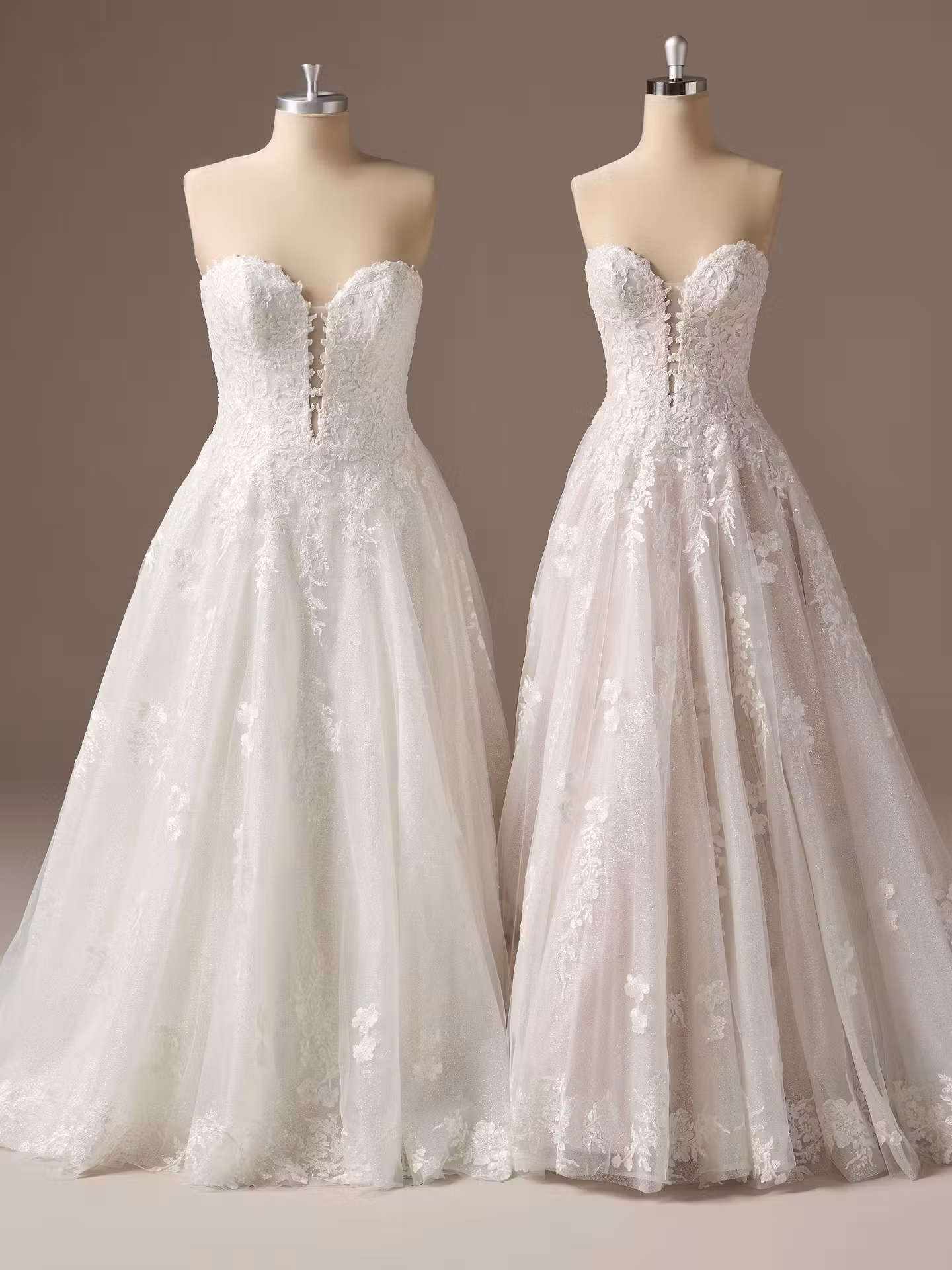 Jennifer V-Neck A-Line Sequin Wedding Dress | Maggie Sottero