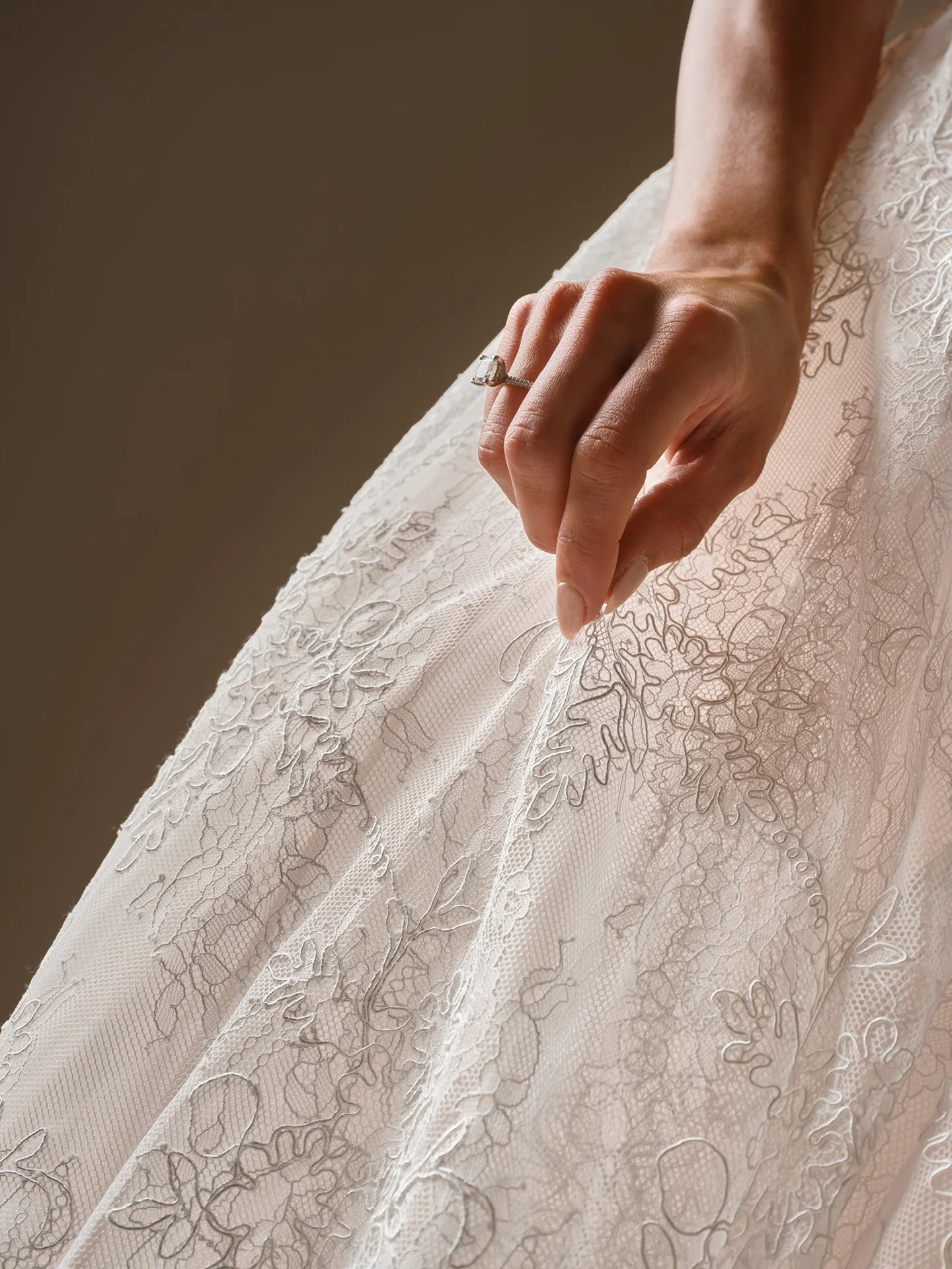 Raquel Chantilly Lace detail close-up Maggie Sottero.