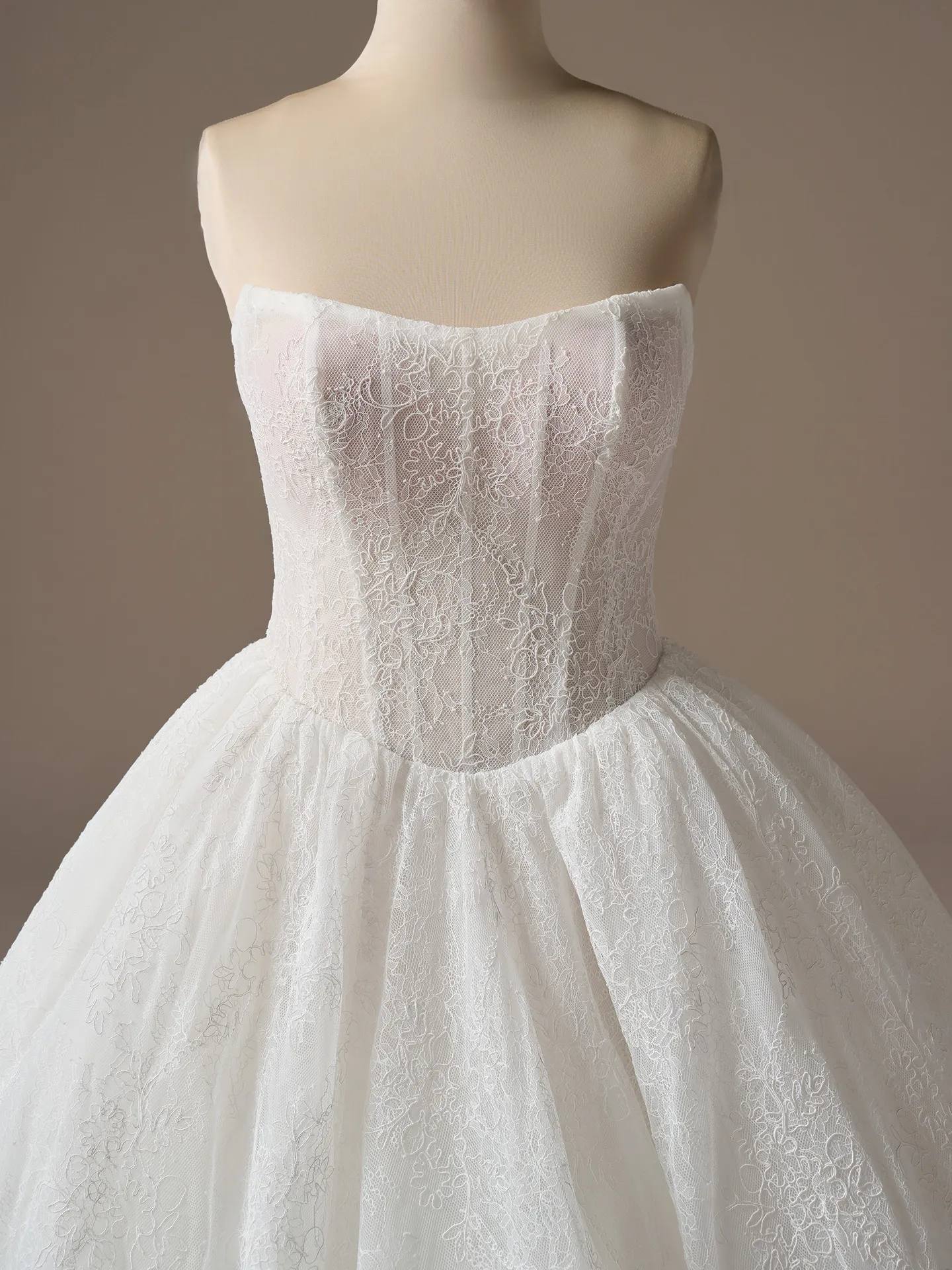 Maggie Sottero Raquel, front view lace ballgown wedding dress.